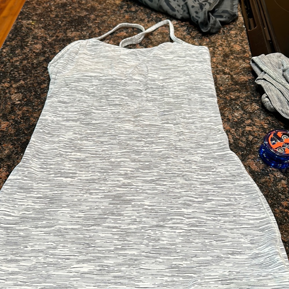 Lululemon racer back tank. Built in bra. Long length.